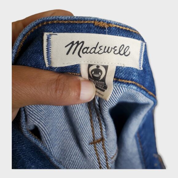 Madewell Womens Cali Demi Boot Crop Jeans Glendale Wash 37 Plus Size Curvy Fit - Picture 4 of 6